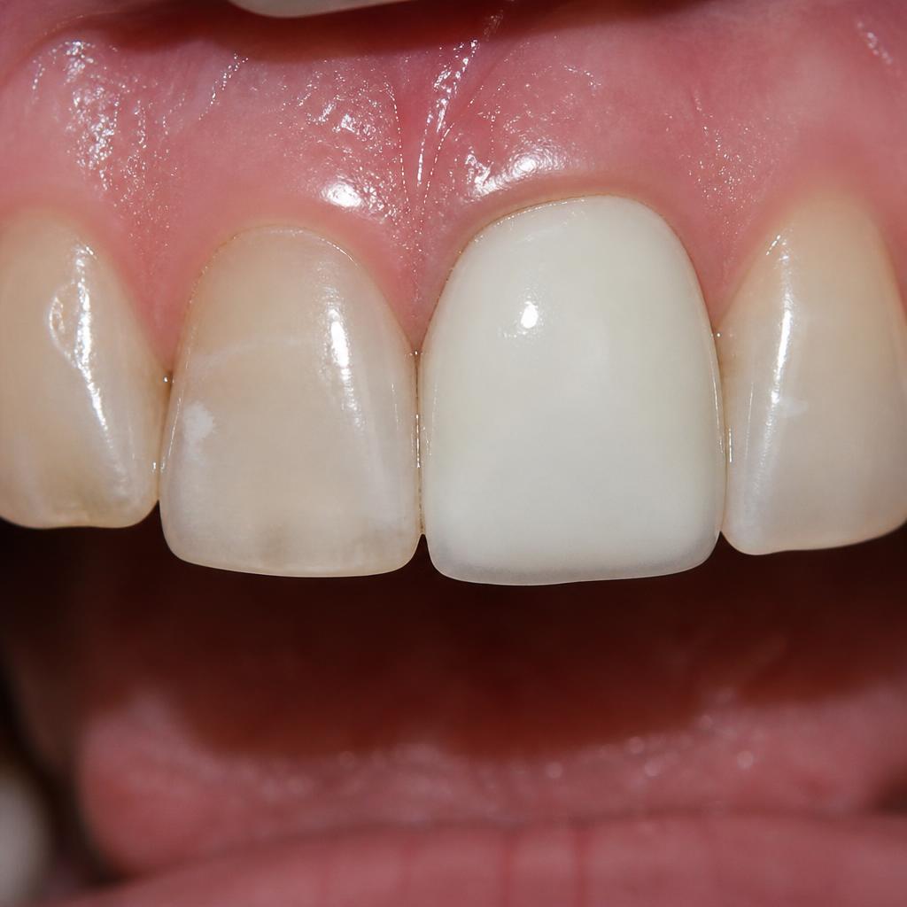 Example of a poorly made veneer - common mistake in resin